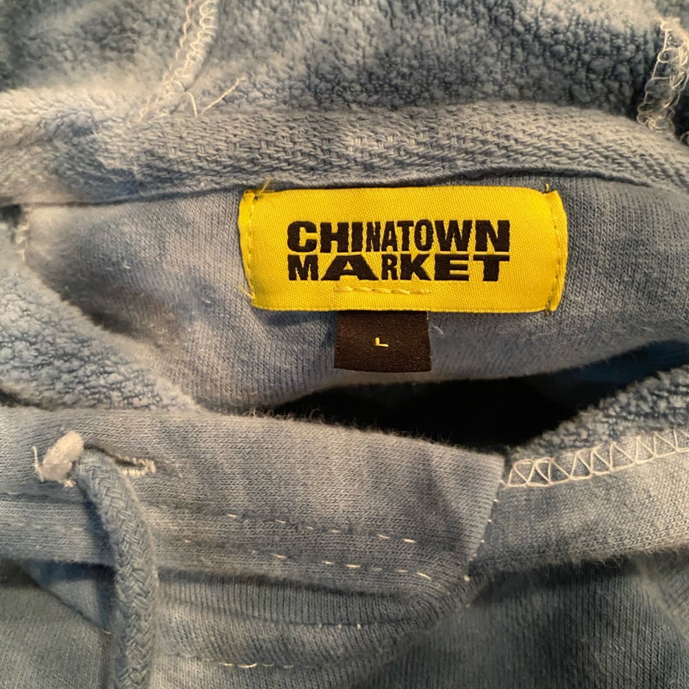 Chinatown Market Blue Tie Dye Globe Hoodie - Picture 3 of 5